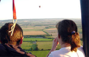 flying over fields near Aylesbury