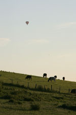 Balloon preparing to land