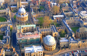 Bird's eye view of Oxford