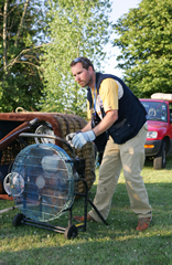 setting up the fan