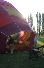 Inflating the balloon