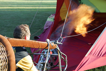 Inflating the balloon